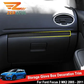 

Zeratul Auto Styling ABS Interior Car Storage Glove Box Decoration Trim Sticker for Ford Focus 2 MK2 2005 - 2011 LHD Accessories