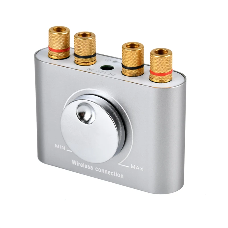 Mini Desktop o Digital Amplifiers Bluetooth 4 2 Amplifier Hi Fi Stereo 2 0 Amp Theater Aux Bluetooth Grey 
