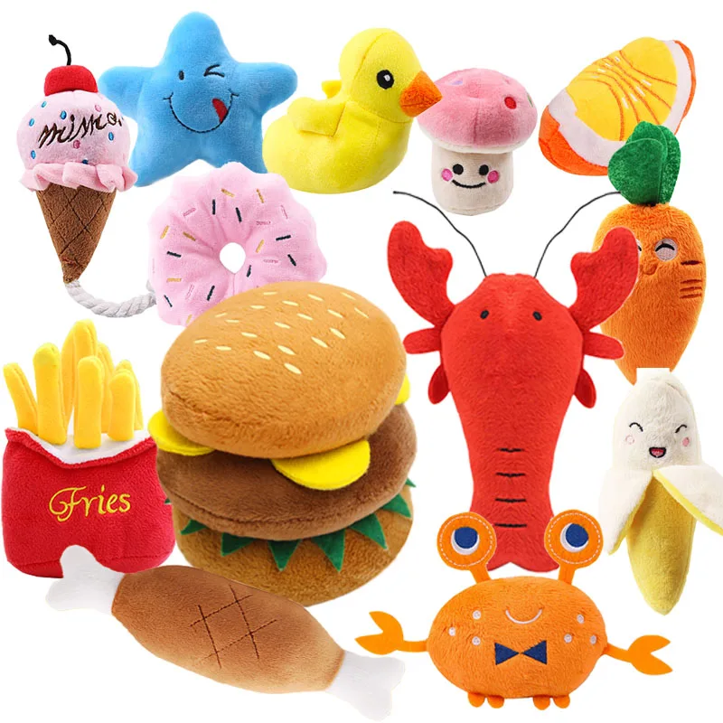 Dog-Toys Dog-Accessories Puppy-Training-Toy Banana Carrot Vegetable Dog Chew Clean Food