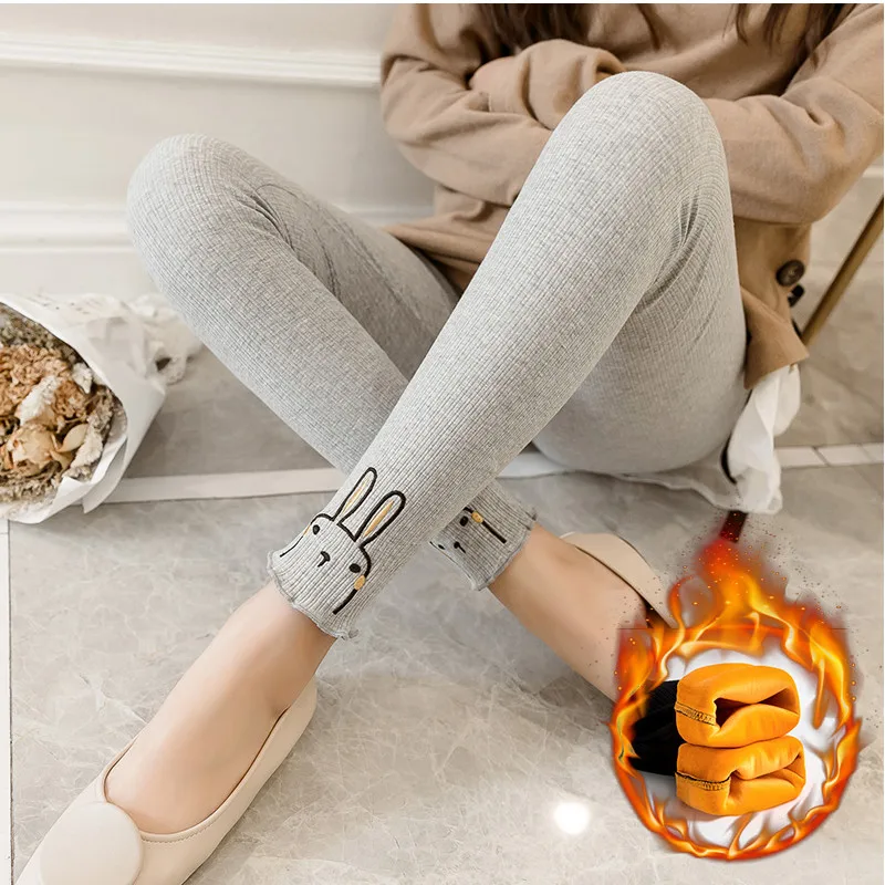 gray plus velvet Бархатные Леггинсы для беременных женщин, теплая зимняя одежда для беременных, утепленные брюки для беременных, одежда для кормящих детей E0096 - Цвет: gray plus velvet