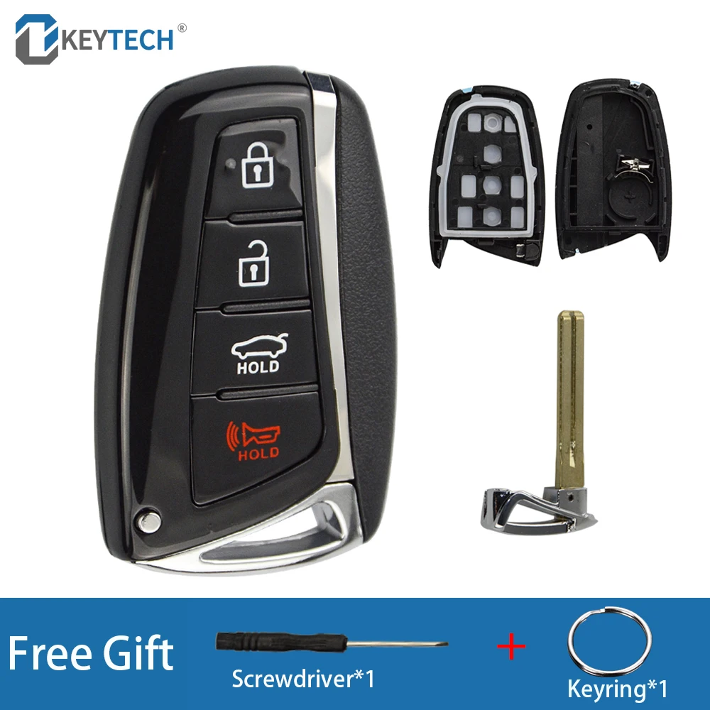 OkeyTech 4 Buttons Remote Car Key Shell for Hyundai Genesis 2013 2015