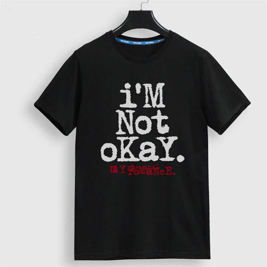 Черная хлопковая футболка с длинным рукавом MCR BAND рок группа My Chemical roence I'M NOT