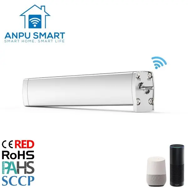 

ANPU Hot Sale Customised APP Remote Control Curtain Motor Compatible with Google Home Alexa Electric Curtains with CE ROHS