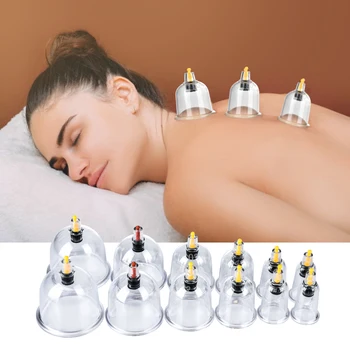 

Electric Vacuum Suction Cupping Set 12 pcs Vacuum Cupping Cups Strong Suction Acupuncture Massage Cupping Jars Pain Relif Tool