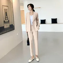 *#Best Price Professional ladies suit pants New casual slim solid color women's jacket blazer Female office suit two-piece suit high quality *#Best Price Professional ladies suit pants New casual slim solid color women's jacket blazer Female office suit two-piece suit high quality