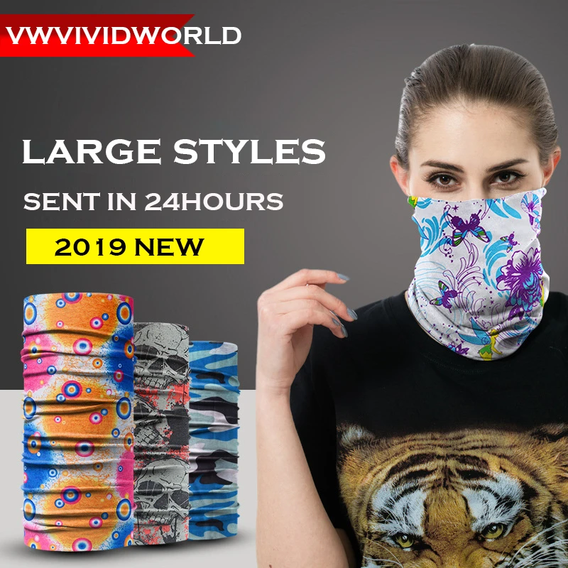 

Cycling Face Mask Bandana Helmet Neck Bike Face Mask Thermal Scarf Halloween Headband Scarves For Outdoors