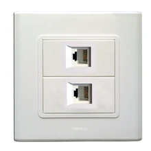 2 разъема RJ11 модули, информация настенная пластина крышка розетки лицевые панели разъем Cat3 PSTN Телефон Keystone