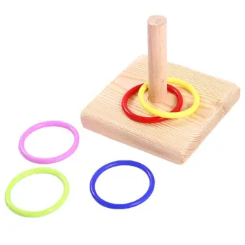 

Wooden Bird Parrot Platform Plastic Ring Intelligence Training Chew Toy PXPC