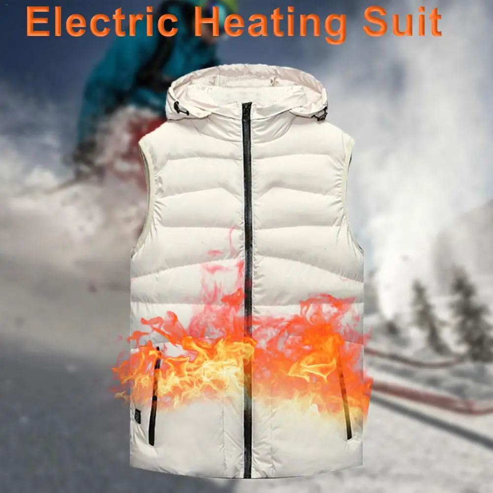 

2019 Outdoor Men Electric Heated Vest USB Heating Vest Winter Thermal Cloth Feather Hot Sale Camping Hiking Warm Hunting Jacket