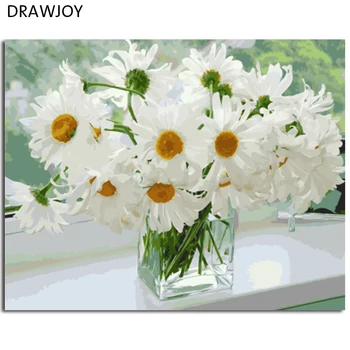 

DRAWJOY Framed Picture Home Decor DIY Painting By Numbers On Canvas Wall Art Painting And Calligraphy Canvas Oil Painting