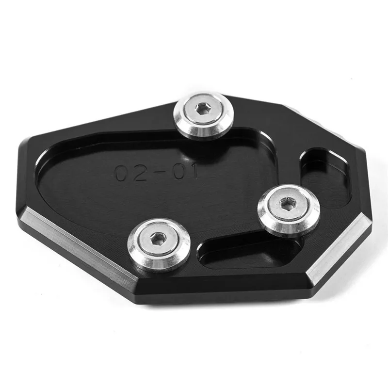 Подножка мотоцикла CNC расширение боковая подставка пластина увеличения для Yamaha MT07 FZ07- XJ6 FZ6R 2009- FZ6 04-09 - Цвет: Black