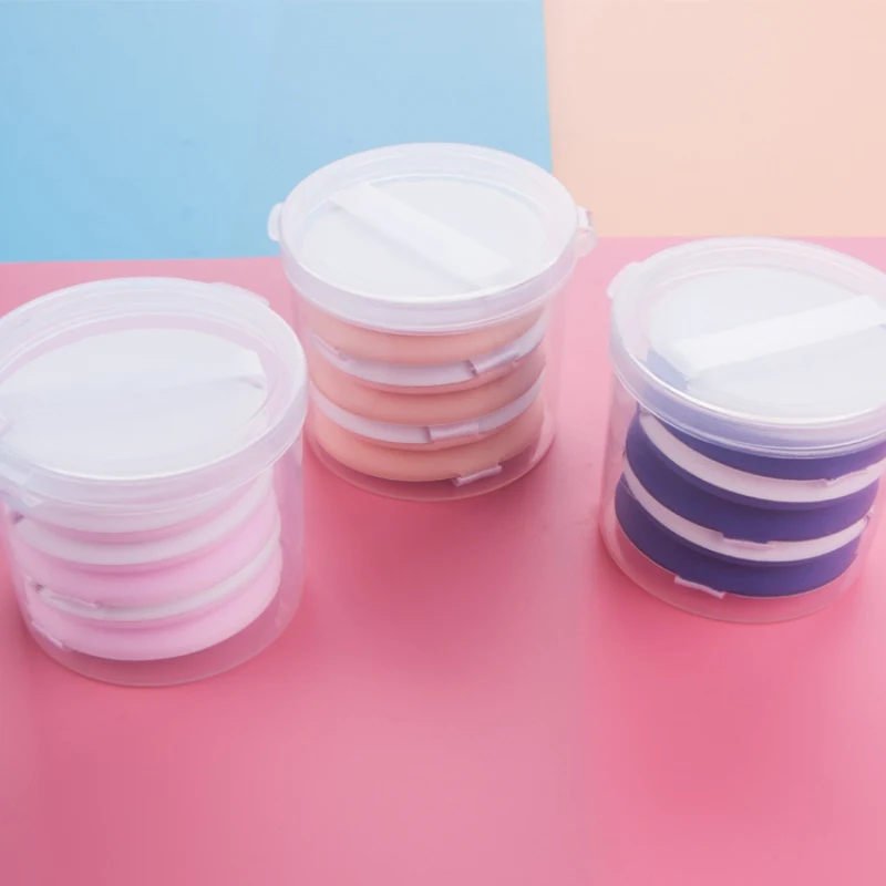 6Pcs/Set Air Cushion Sponge Puff Round Shaped Makeup Dry Wet Dual Use Concealer Liquid Foundation BB/CC Cream Make up puffs
