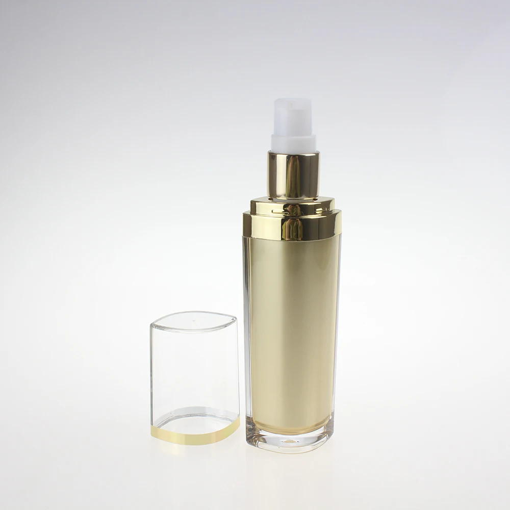 4oz Gold Plastic Lotion Bottle 120ml with Clear Lid Hot Sale - Цвет: Светло-серый