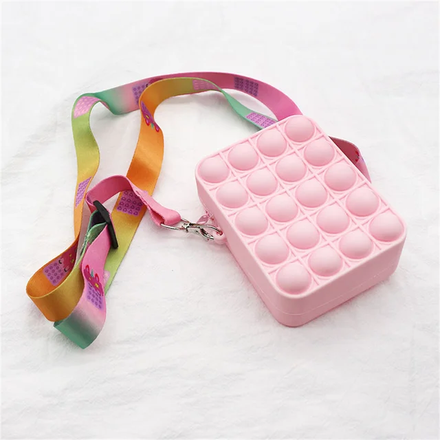 Fashion Unicorn Fidget Toys Bag Push Pop Bubbles Kawaii Wallet Bag Coin Purse Silicone Antistress Figet Sensory Toy For Girls 25
