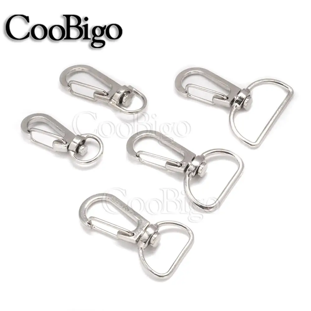 100pcs Metal Key Chain Holder Swivel Trigger Lobster Clasp Snap Hook Key Chain Rings For DIY Craft Outdoor Backpack Bag Parts