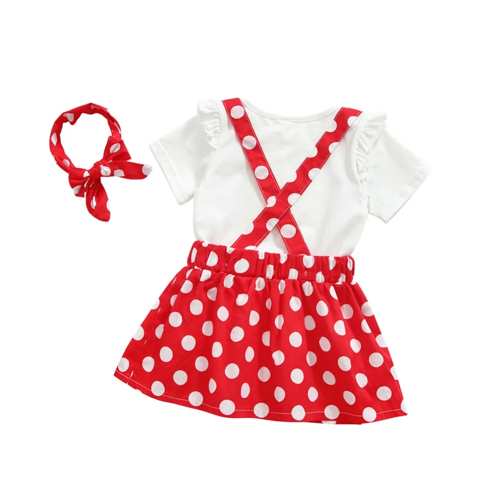 Girl Baby Birthday Clothes Cake Smash Outfit Polka Dot Outfit Cute Minnie Fancy Dress up Baby Girls Clothes Set Photography Prop