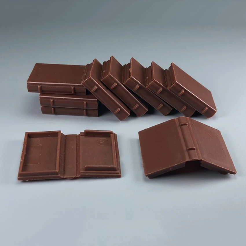 10Pcslot MOC Brown Book Diary Notebook Book Accessories Brick Figures Accessories Building Block Children DIY Scene Toy Gift (3)