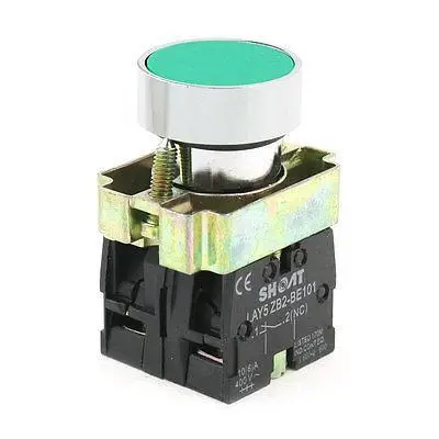

AC 400V 10(6)A DPST 4 Screw Terminals Momentary Green Flat Push Button Switch