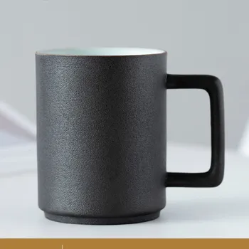 

Handmade Ceramic Mug Coffee Japanese Vintage Matte Black Ceramic Coffee Mug Espresso Tazas De Cafe Plain Mug Personalized HH50MK