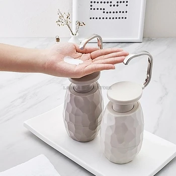 

Nordic Soap Dispenser Shampoo Lotion Shower Gel Soap Bottle Accessories Empty Sub-bottle Back Press Container Refillable Bottle