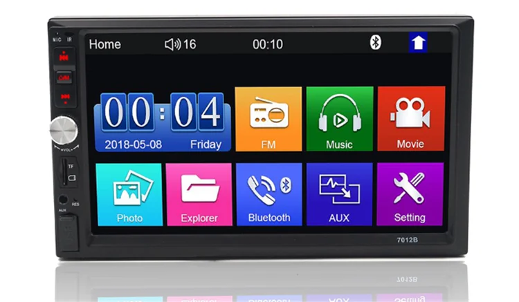 Универсальный 7 дюймов 2 Din Автомобильный Радио MP4/MP5 сенсорный экран USB FM Android/ios зеркальная связь автомобильный мультимедийный плеер монитор для камеры