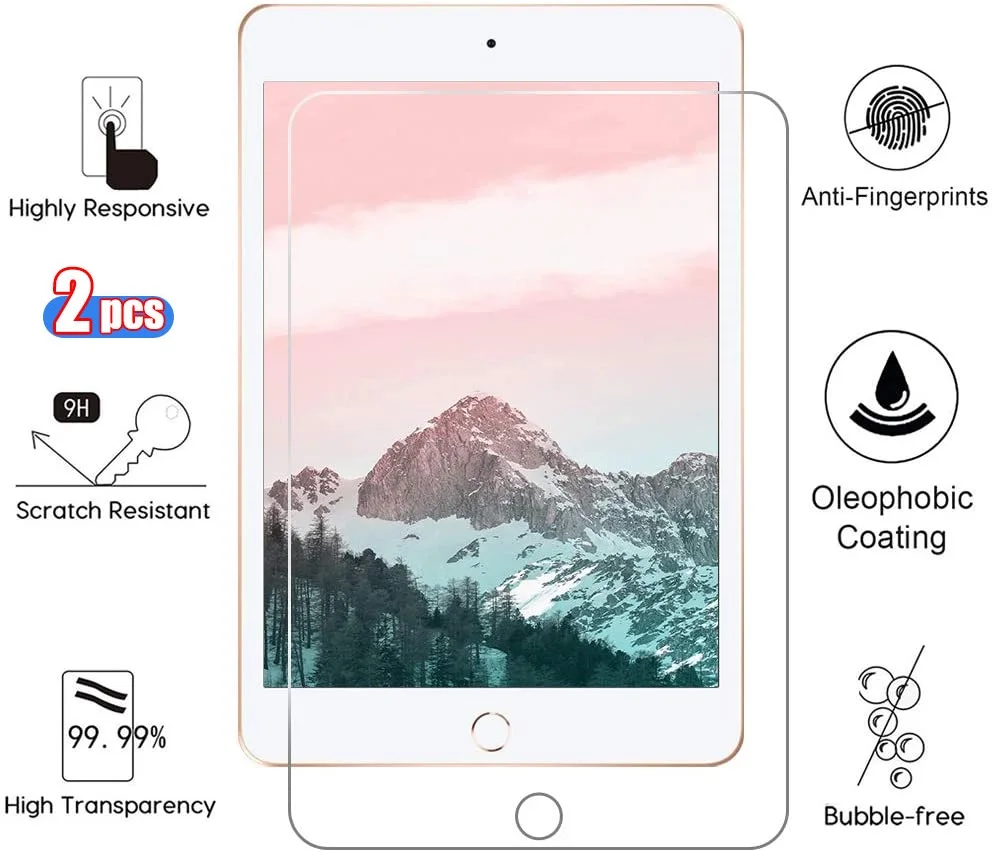 

[2 Pack] iPad 9,7 5th 6th поколения Экран протектор из закаленного стекла для iPad 9,7 "2018 2017 iPad Pro 9,7 дюйма/iPad Air 2 Air1