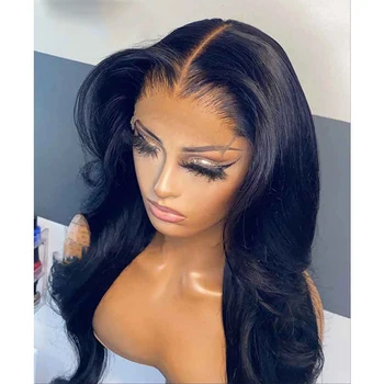 

Lace Front Human Hair Wigs with Natural Hairline Wavy Wig PU Silk Base Wig with Baby Hair Bleached Knots Glueless