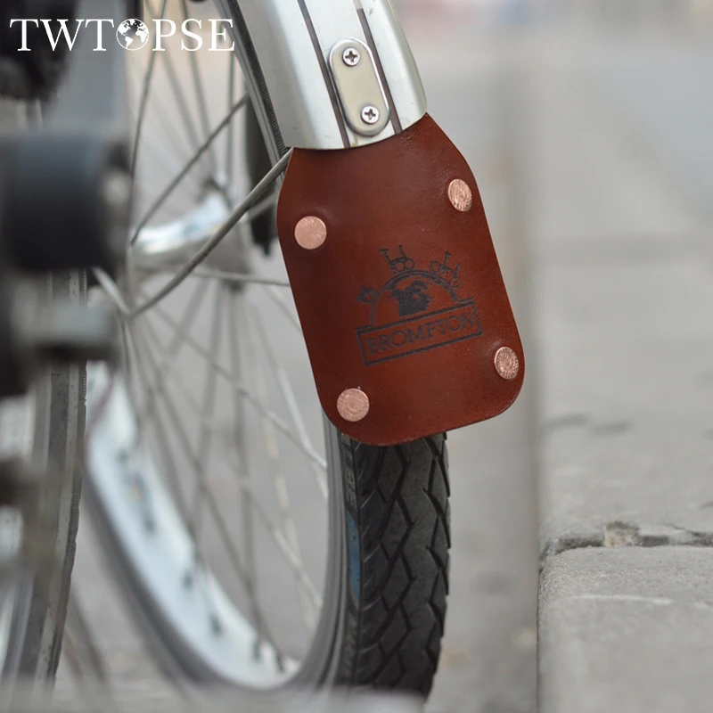 TWTOPSE водонепроницаемый кожаный крыло для Brompton складной велосипед ручной работы