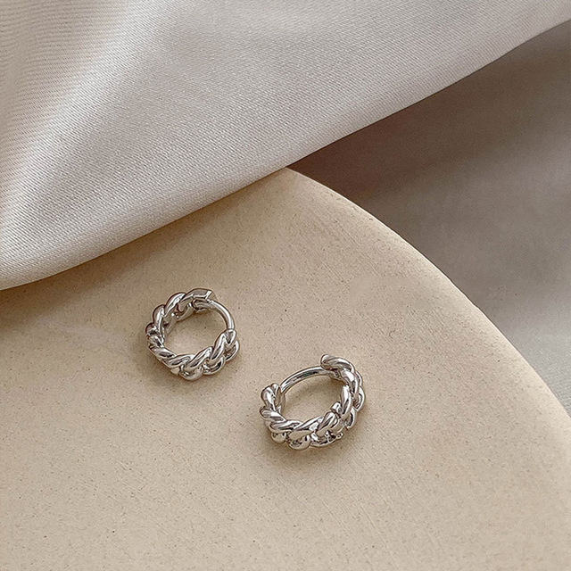 Hollow Chain Hoop Earrings For Women Gothic Geometric Gold Earrings Punk Statement Circle Earring Brincos Jewelry Girl