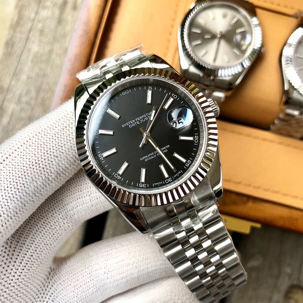 

luxury men wristwatch automatic mechanical watch AAA sweeping Date stainless steel watches 2813 rolexable 409