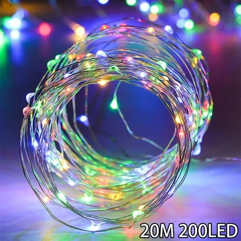 

200 LED Micro Copper Wire String Fairy Lights Xmas Party Light Decor USB Plug Christmas Tree Party Ornaments, Bottle DIY Lights