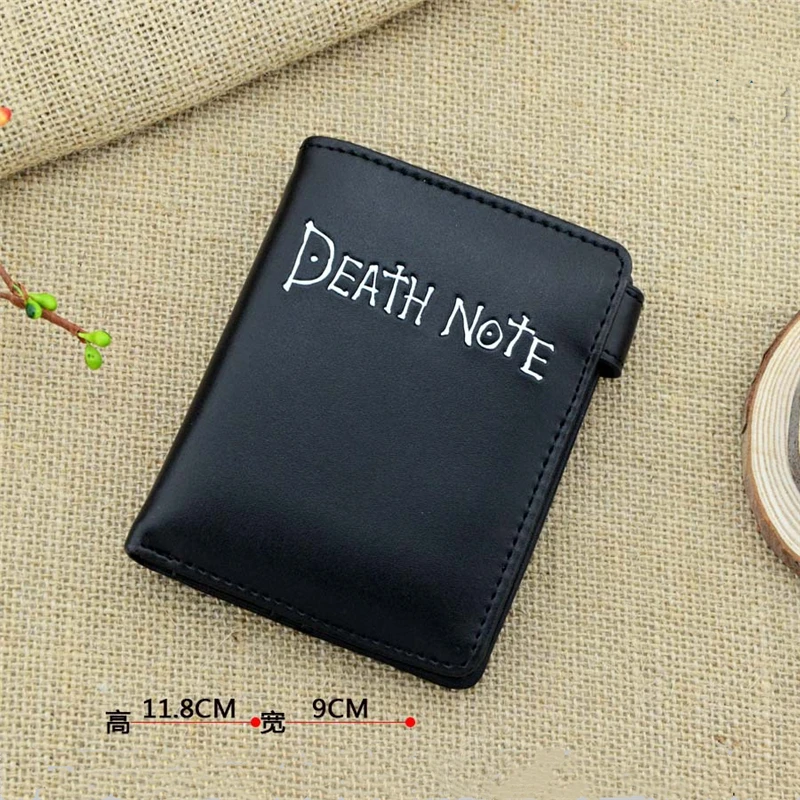 New Death Note Anime Black PU Leather Wallet Men Women Card and Photo Holder Purse Short Design Coin for Cosplay Gift |