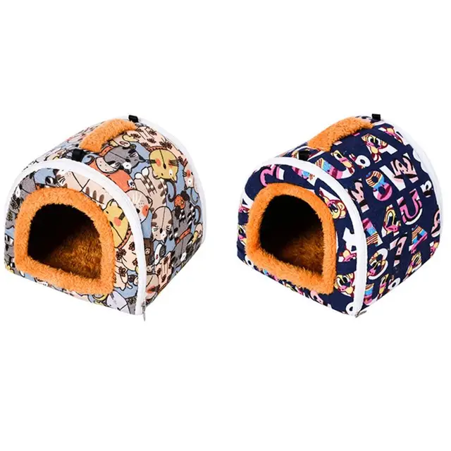 Small Animal Guinea Pig Hamster Hedgehog Bed House Warm Cage Bed Habitat Cave 1