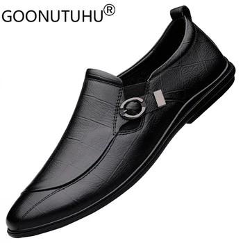 

2020 Fashion Men's Shoes Casual Genuine Leather Loafers Male Classic Brown Black Shoe Man Nice Comfortable Driving Shoes For Men
