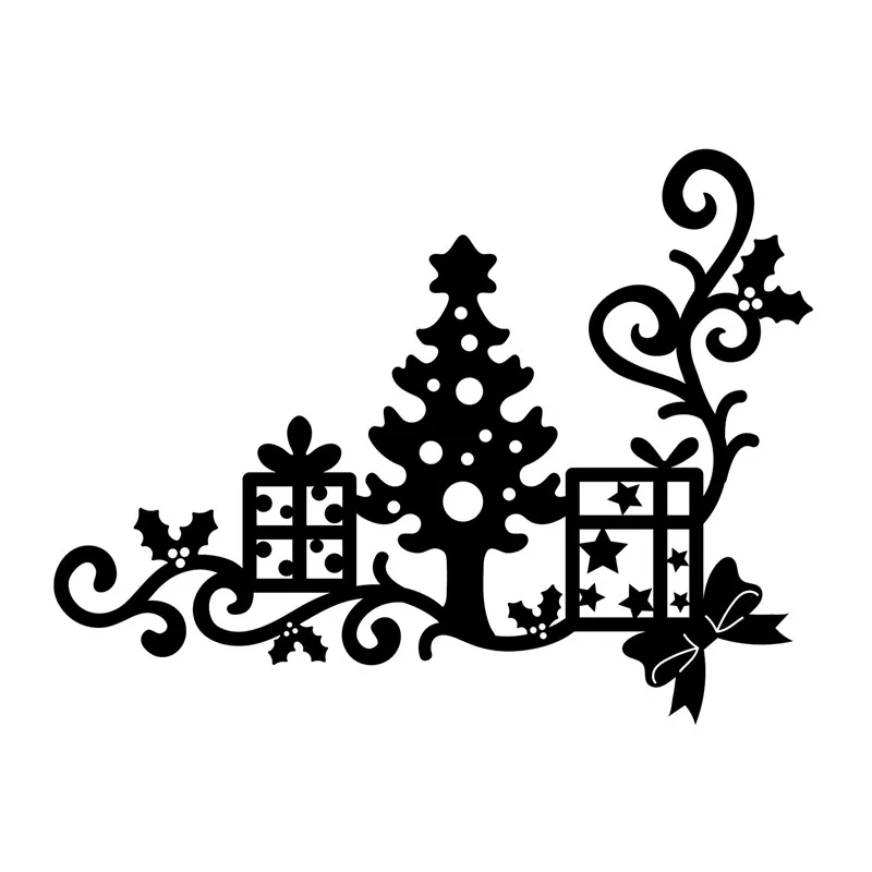

DiyArts Christmas Dies Tree Corner Metal Cutting Dies New 2019 for Card Making Scrapbooking Cuts Decor Stencil Craft Dies