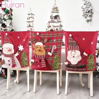 

1pc Santa Claus Chair Cover Christmas Ornaments Merry Christmas Decorations for Home Snowman Decor Xmas Navidad 2020 New Year