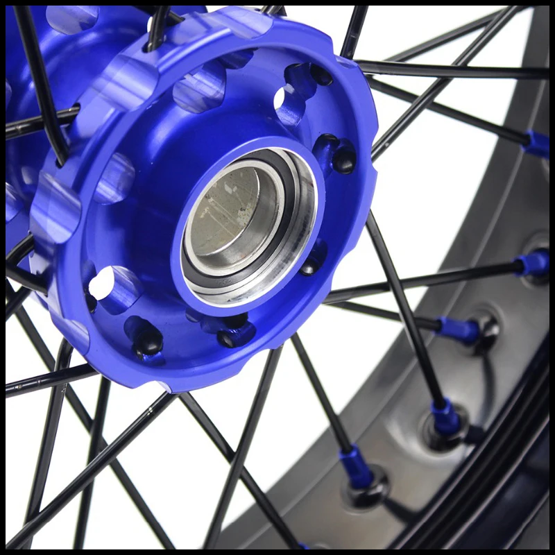 3 5/5 0 комплект ободов Supermoto Wheels Supermotard для HUSQVARNA FE FC TE TC 125CC 450CC 2014 2019 синяя соска