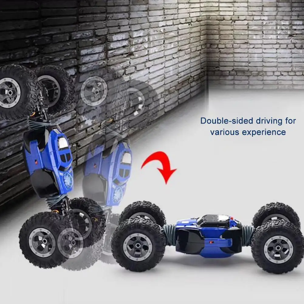 Автомобиль с дистанционным управлением 2,4 GHz 4WD перезаряжаемый двухсторонний трюк скалолазание автомобиль грузовик внедорожный автомобиль игрушка с светильник музыка