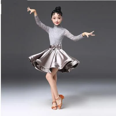 Style 6 Костюм для латинских танцев; кружевное платье для девочек; новые элегантные костюмы; Детские Профессиональные платья для танцев; сезон весна-осень; GDR741 - Цвет: Style 6