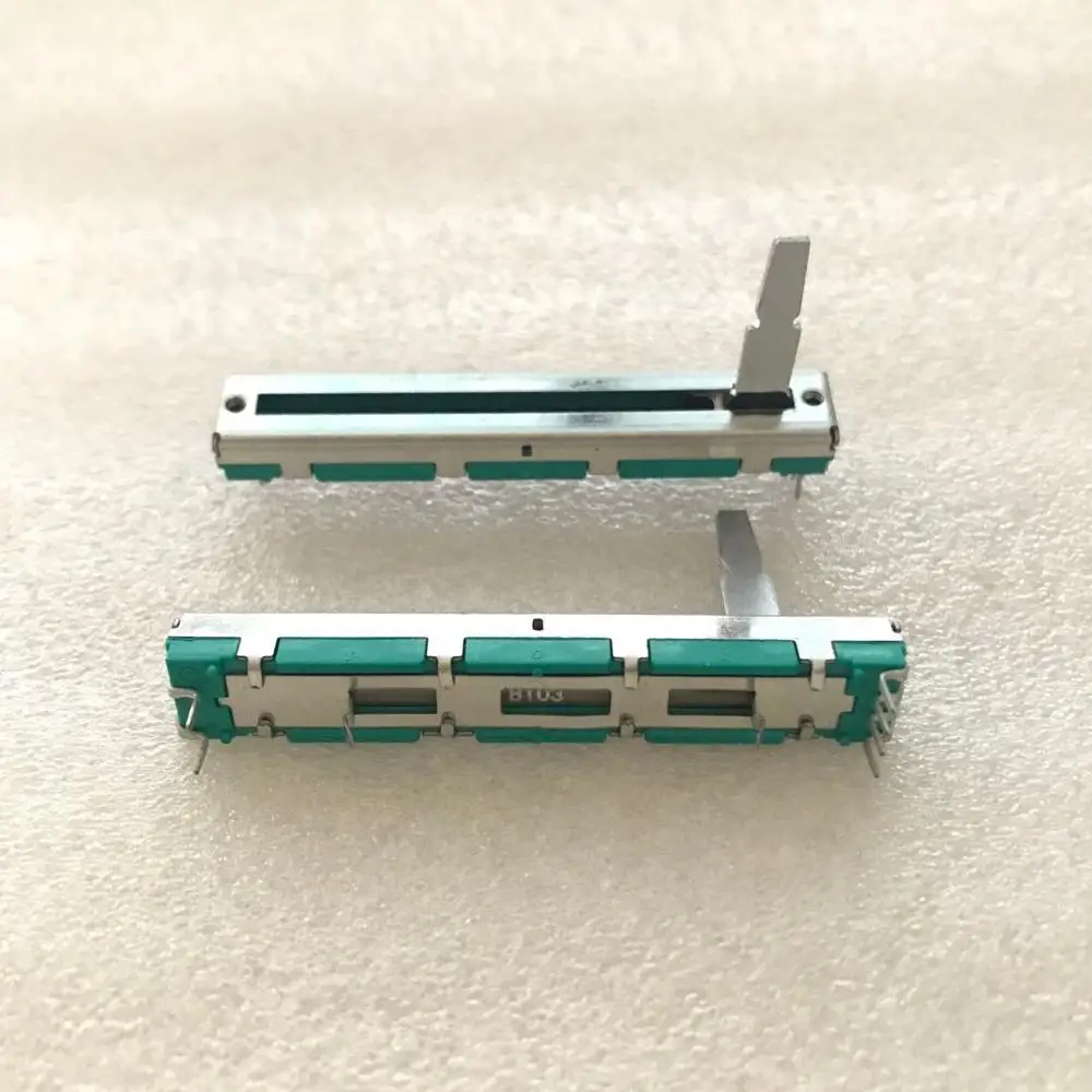 2pcs 60mm Straight Slide Potentiometer B10K For PIONEER DJM 400 500 600 Mixer Volume Putter / Dual Channel Fader 20MMD