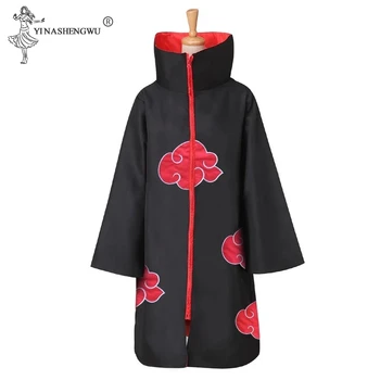 

Anime Costume Naruto Akatsuki Uchiha Itachi Cosplay Cloak Shippuden Sasuke Hoodie Halloween Christmas Party Unisex Clothing Cape