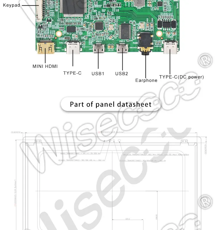 Wisecoco 15,6 дюймов 1920x1080 FHD ips ЖК-экран сенсорный дисплей HDMI EDP 40 Pin type C привод плата HDR динамик Earpho мобильный телефон