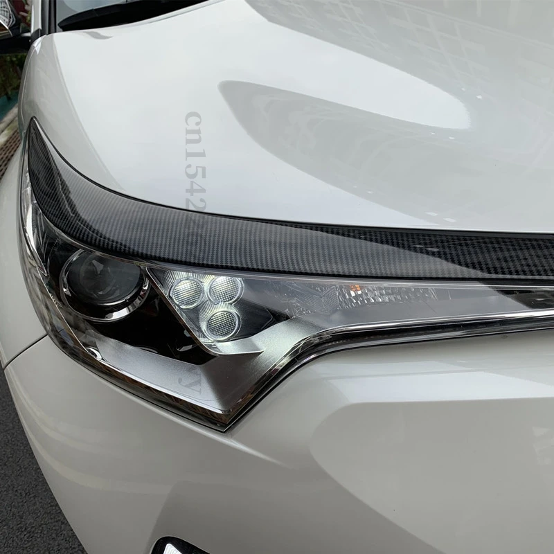 Hlyjoon 1Pair Car Headlight Headlamp Eyebrow Eyelids Cover Front Trim Decoration Styling Lid for Toyota CHR 2016 2017 2018 Carbon Fiber Black Hlyjoon 1Pair Car Headlight Headlamp Eyebrow Eyelids Cover Front Trim Decoration Styling Lid for Toyota CHR 2016 2017 2018 Carbon Fiber Black