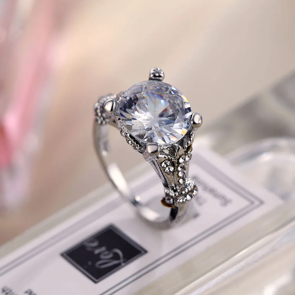 

SOUQ New Popular Crystal Zircon Ring Factory Direct European And American Fashion Jewelry
