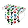 10/50pcs Adult Disposable Face Mask Dog Paw Pattern Breathable Mouth Mask Outdoor 3 layer Health Disposable Mask Mascarillas 6