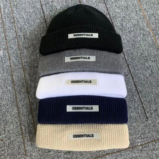 Essentials Knitted Hat for Women Black 