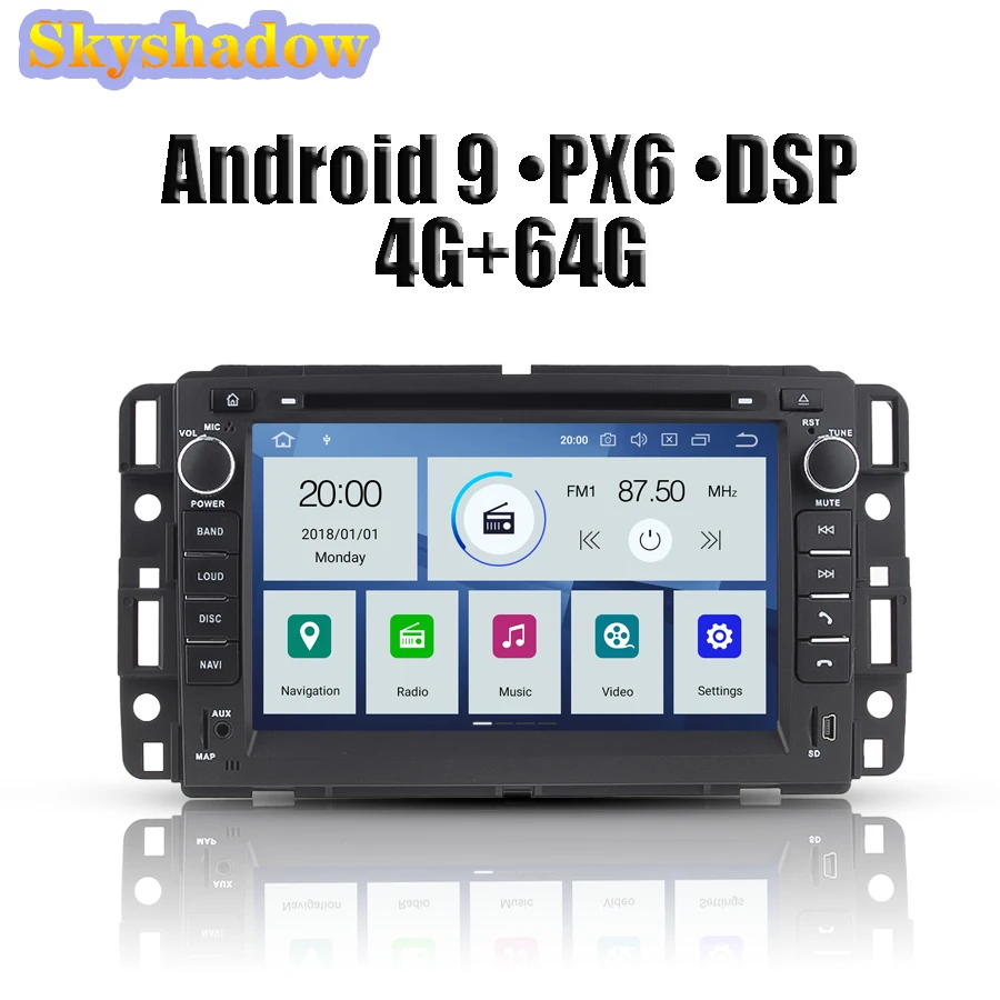 DSP 8 ядерный ips Android 9,0 4G ram 64G rom специальный автомобильный DVD для GMC Acadia 2009-2011 и GMC Denali 2007-2012 и GMC Yukon 2007-2012