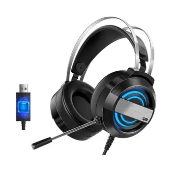 

Gaming Headset 7.1 Surround Sound RGB Light Bass Gaming For PC With Earphone Professional Computer Microphone Gamer For One A4D3