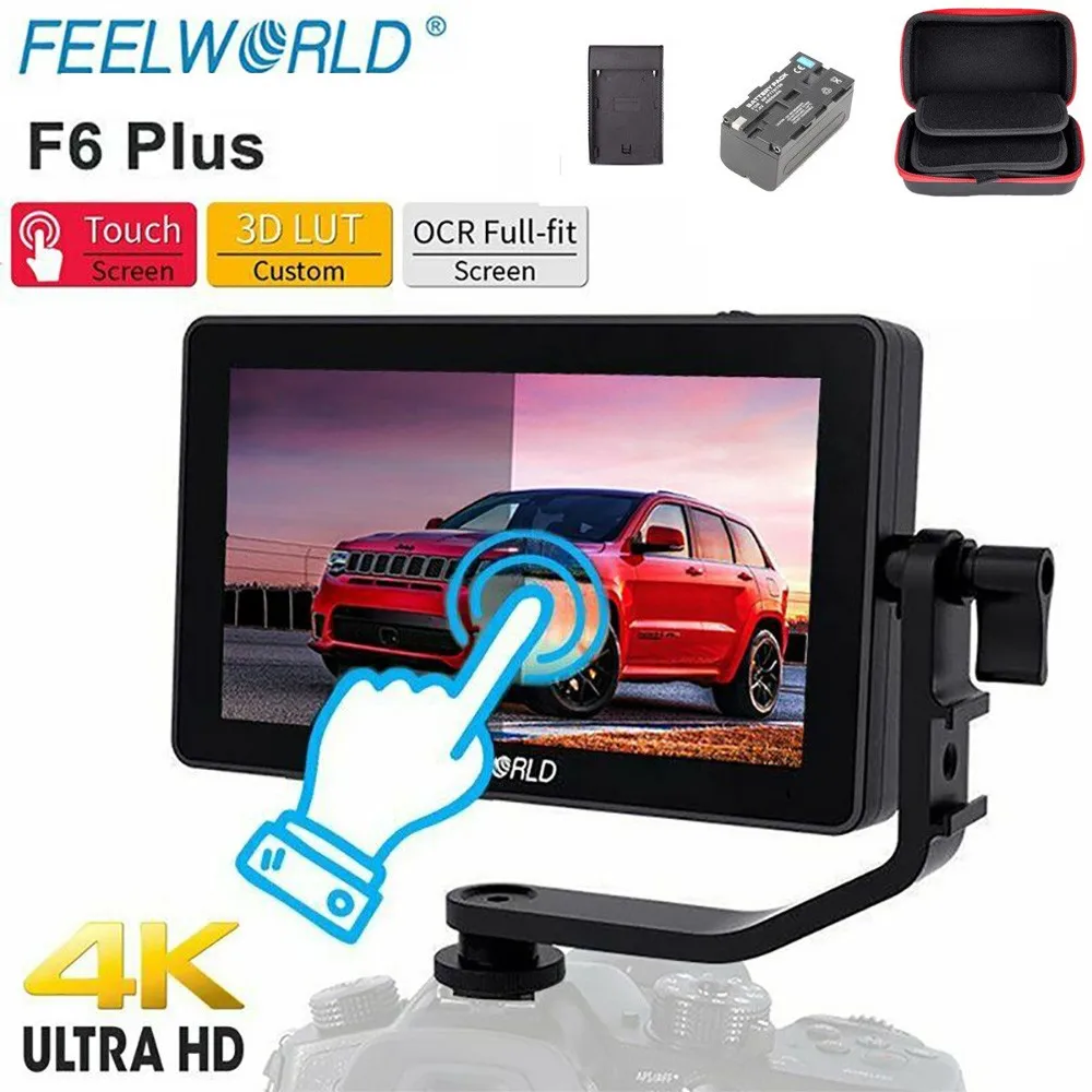 Feelworld камера монитор F6 Plus 5 дюймов 3D Lut сенсорный экран 4K HDMI IPS FHD 1920X1080 для DSLR