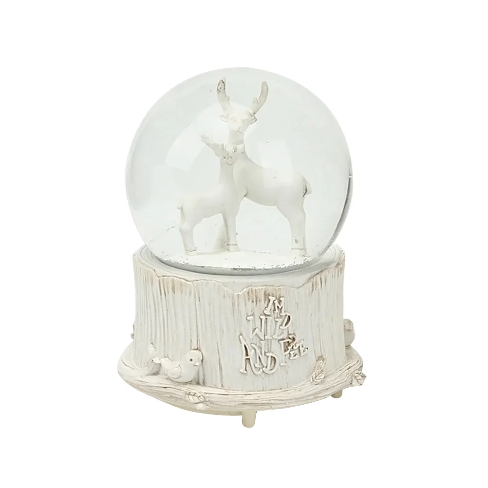 

1 Pc Crystal Ball With Light Romantic Lovely Deer European Style Dreamlike Desktop Ornament Home Decoration Gifts